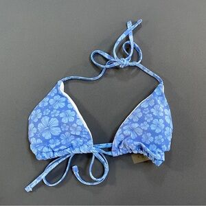 SHEIN Blue Floral Bikini Top
